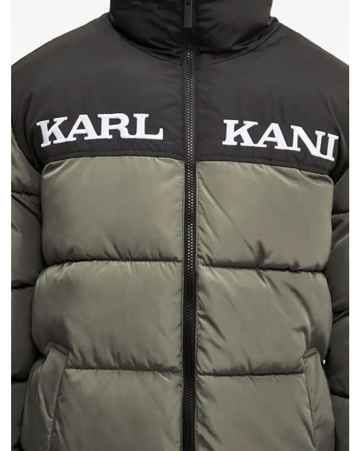 Karlkani Black Colour-Block Puffer Jacket for men