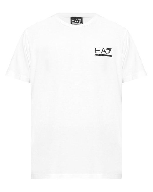 T-shirt à logo appliqué EA7 pour homme en coloris White