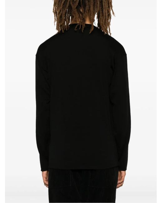 Transit Black Virgin Wool Crew-Neck Sweater for men