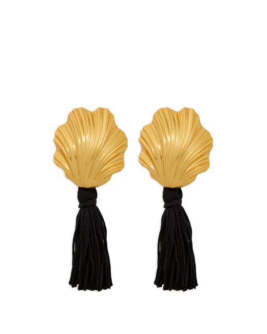 Julietta Metallic Boucles D'Oreilles Coquille À Franges