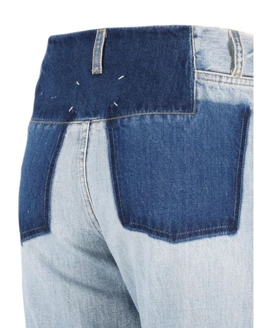 Maison Margiela Blue Panelled Jeans