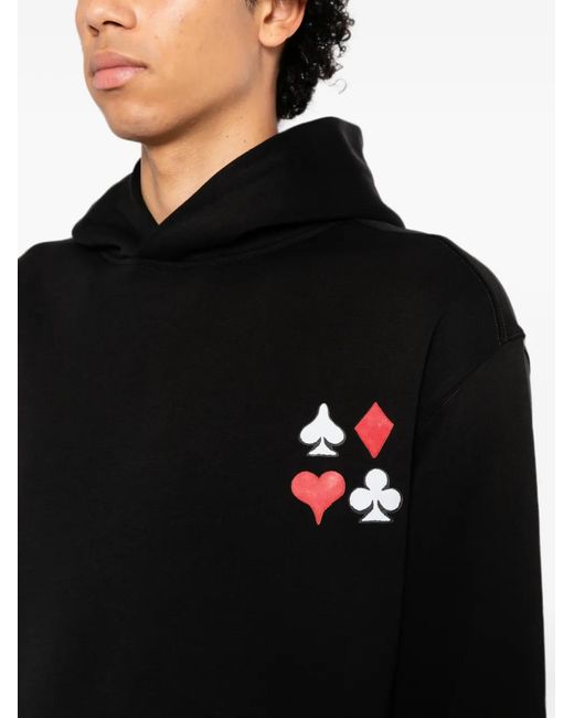 Melt Black Graphic-Print Hoodie for men