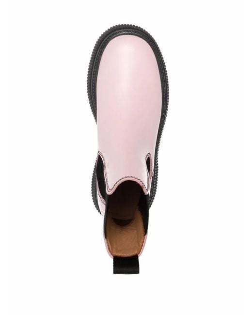 Ganni Black Elasticated Side-Panel Boots