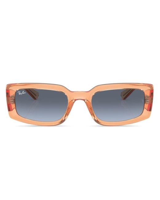 Ray-Ban Kiliane Bio-based Rectangle-frame Sunglasses in Blue | Lyst