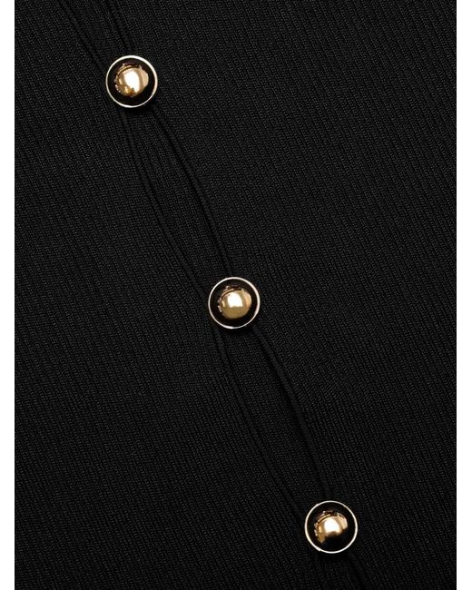 Self-Portrait Black Button-Embellishment Cardigan