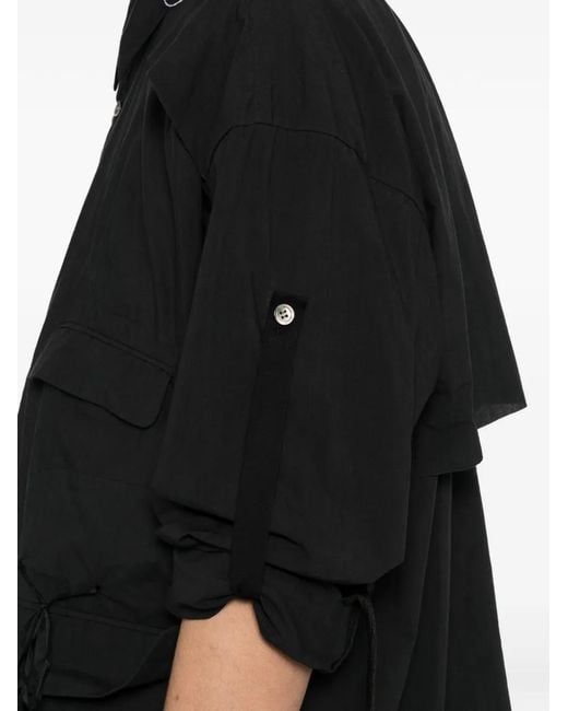 Midorikawa Black Strapped Shirt for men