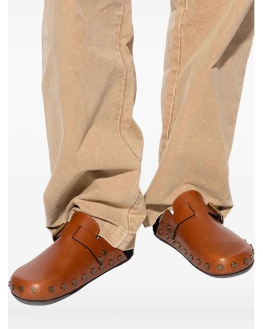 Mules Cloutées À Boucle Isabel Marant en coloris Brown
