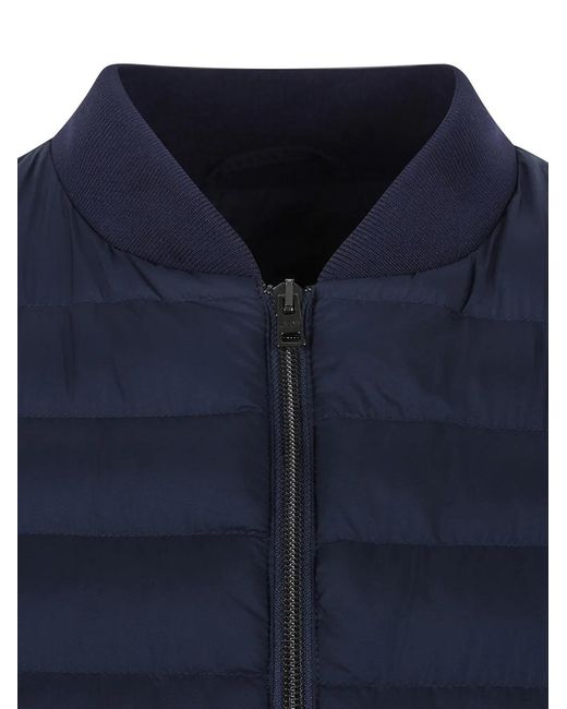Herno Blue Quilted Jacket for men