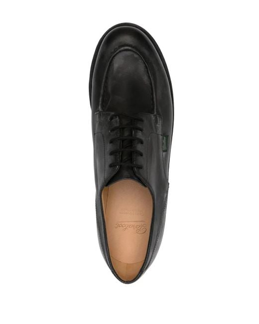 Paraboot Black Leather Derby Shoes for men