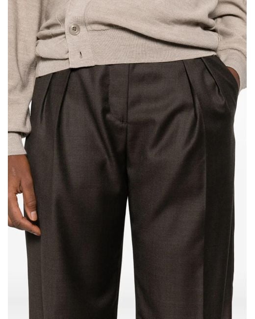 Loulou de Saison フロントプリーツ パンツ Gray