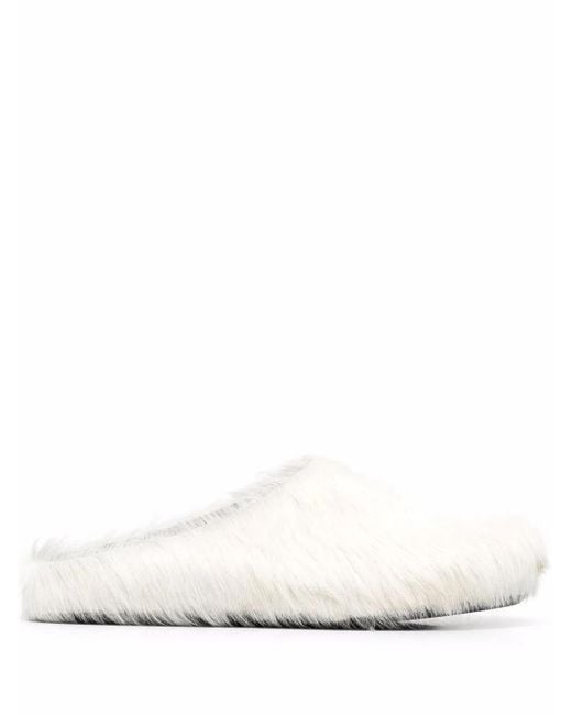 Marni Fussbett Sabot Slipper in White für Herren