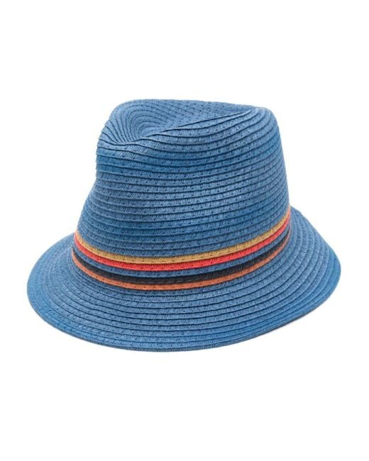 Sombrero Artist Stripe estilo borsalino Paul Smith de hombre de color Blue