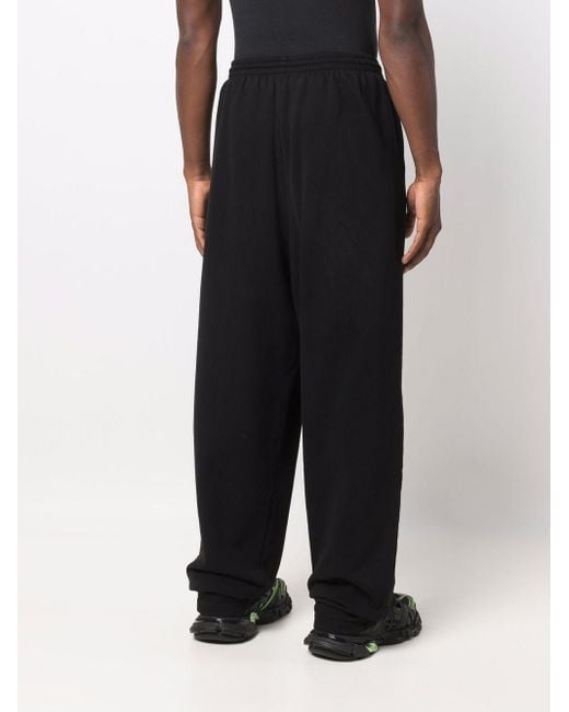 Balenciaga Black Space Cotton Track Pants for men