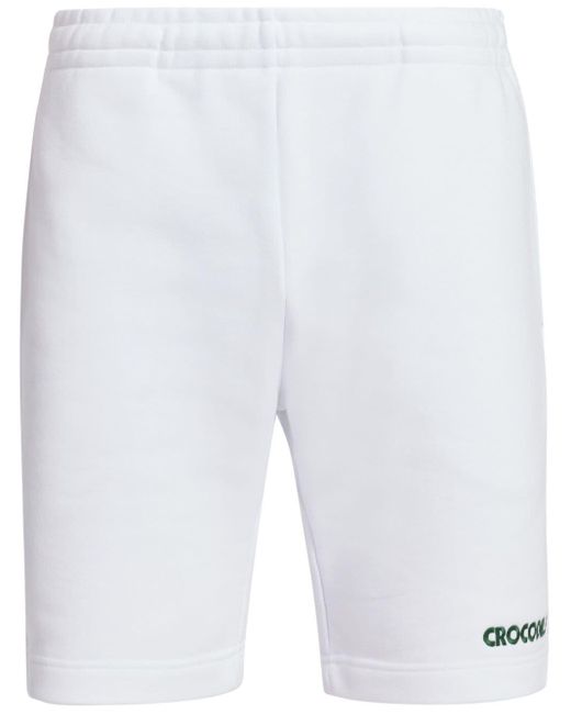 Lacoste Joggingshorts mit Slogan-Stickerei in White für Herren