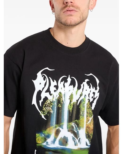 Pleasures Black Pond T-Shirt for men