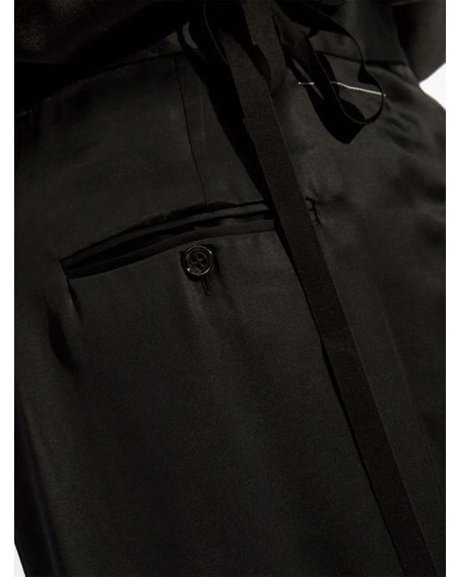 MM6 by Maison Margiela Black Satin Skirt