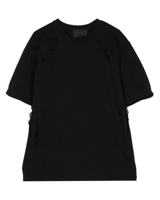 HELIOT EMIL Black Crew-neck Short-sleeve T-shirt for men