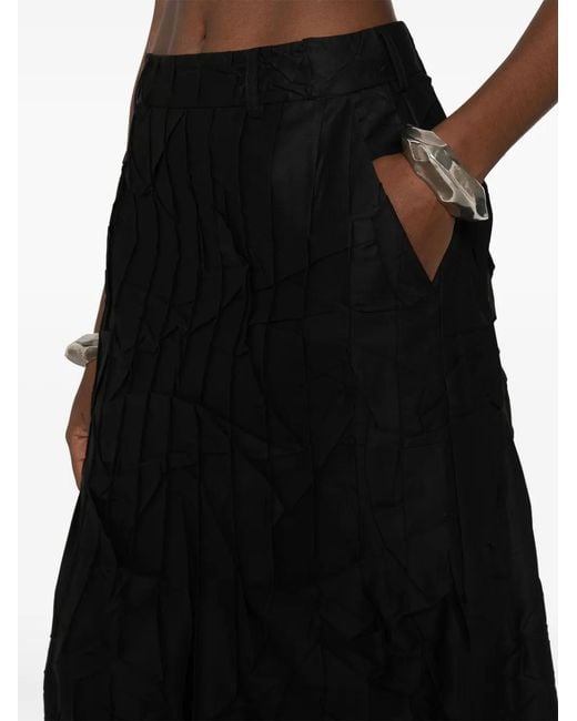 MEDEA Black Wrinkled Maxi Skirt