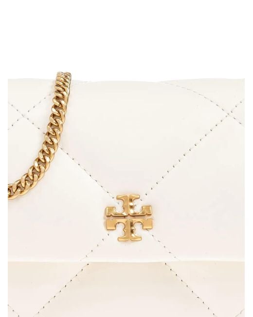 Borsa A Spalla Kira Diamond Mini di Tory Burch in Natural