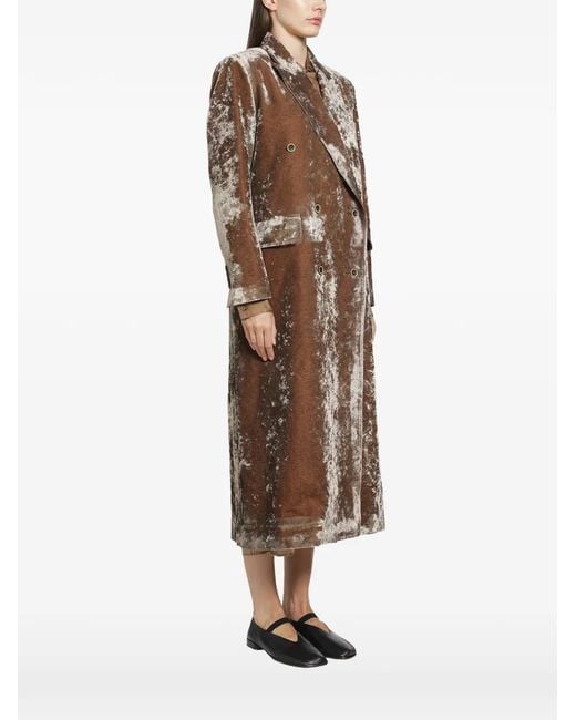 Uma Wang Natural Camelot Double-Breasted Coat