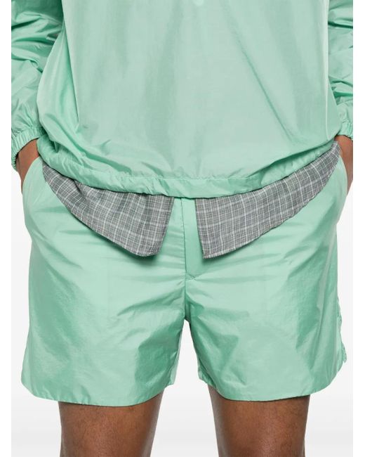 Auralee Green Light Sheer Shorts for men