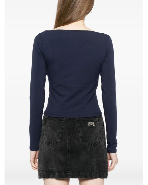 Reformation Blue Wiley Knit Top