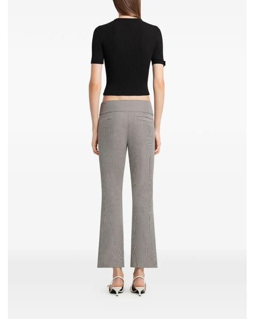 Courreges Black Buckle-Detail Ribbed-Knit T-Shirt