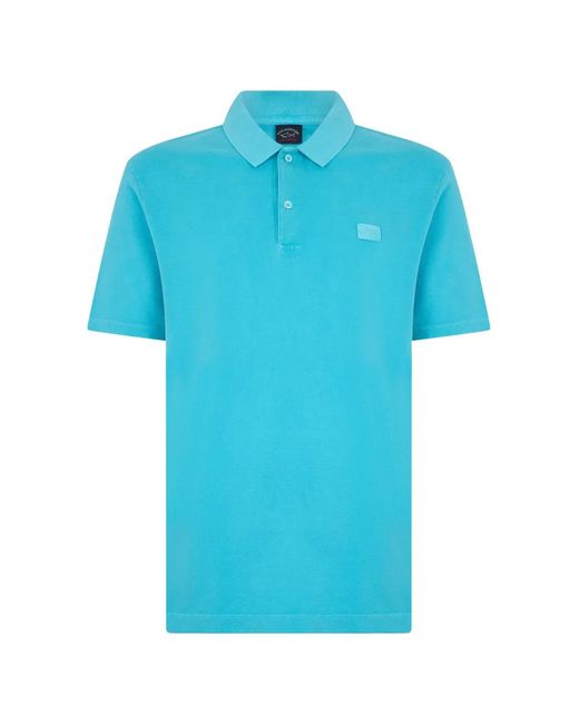 Paul & Shark Blue Short-Sleeve Polo Shirt for men