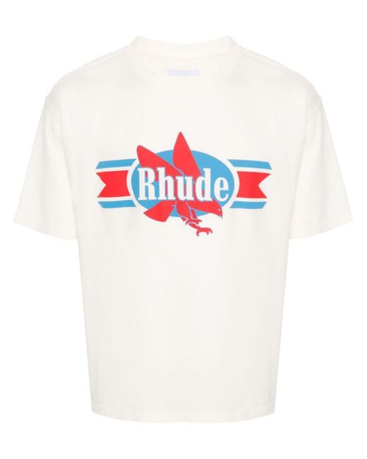 T-shirt chevron eagle di Rhude in White da Uomo