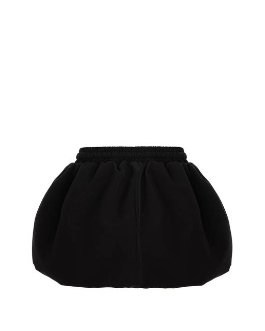 Hamza Black Balloon High-Waisted Mini Skirt
