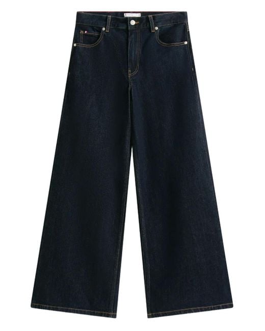 Tommy Hilfiger Blue 70S Five-Pockets Wide Leg Jeans