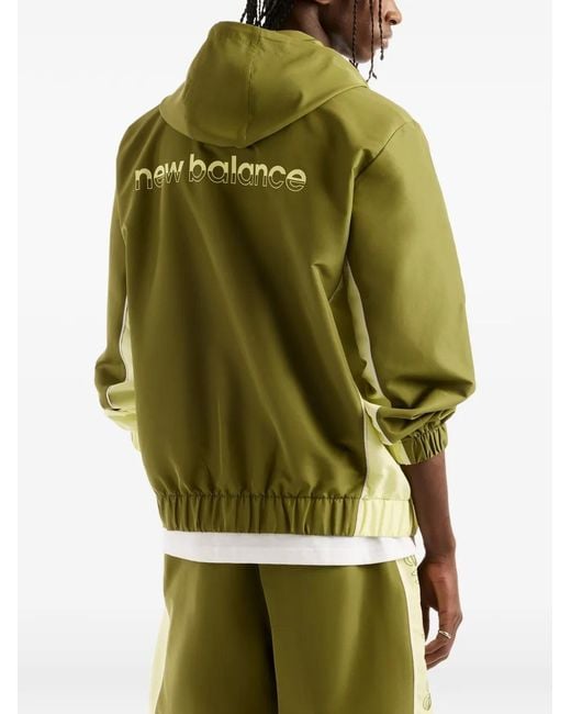 New Balance Green Trackside Woven Jacket for men
