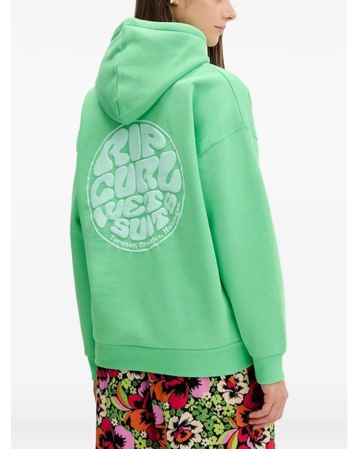 Rip Curl Green Hoodie À Patch Logo