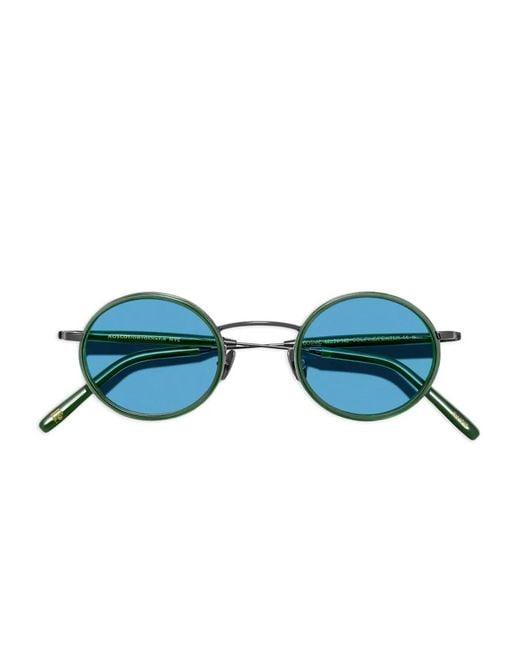 Moscot Blue Cosnic Round-Frame Sunglasses