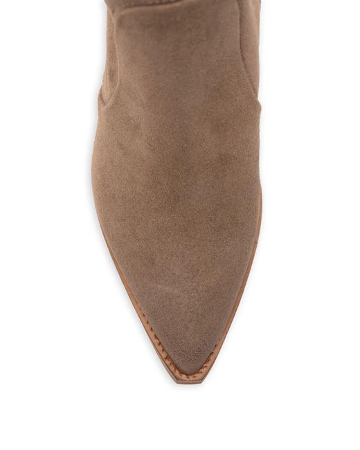 Julie Dee Brown Pointed Heeled Ankle Boots