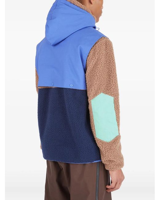 Fila Blue Hooded Fleece Panelled Hoodie