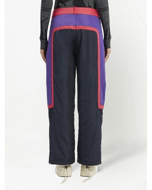 Palm Angels Red Thunderbolt Colour-Block Ski Trousers