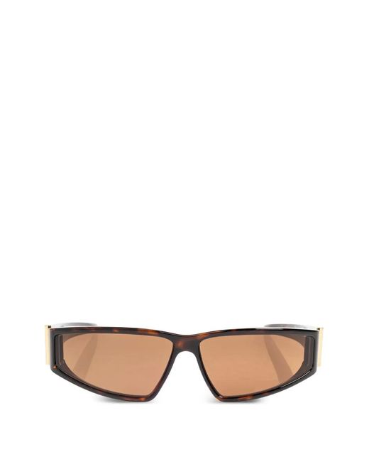 McQueen White Geometric-Frame Sunglasses
