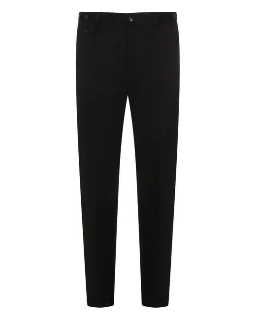 Dolce & Gabbana Black Buttoned Trousers for men