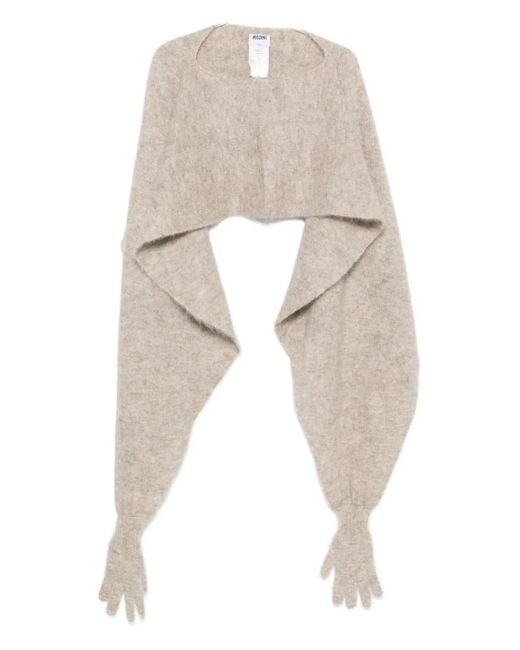 Moschino Natural Brushed-Finish Cape