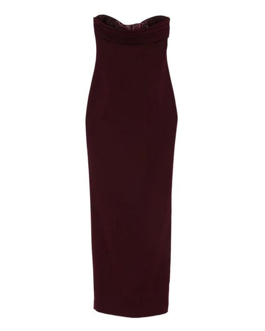 Roland Mouret Purple Trägerloses Kleid Mit Pailletten