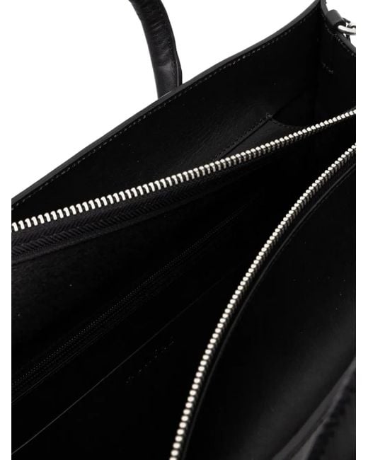 Borsa Tote Con Logo Goffrato di Munthe in Black