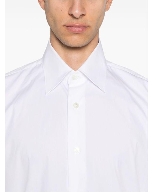 Eleventy White Poplin Shirt for men