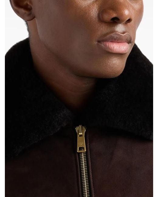 Bomber Con Logo di Prada in Brown da Uomo