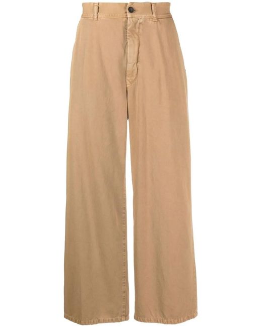 Incotex Natural High-Waist Wide Leg Trousers for men