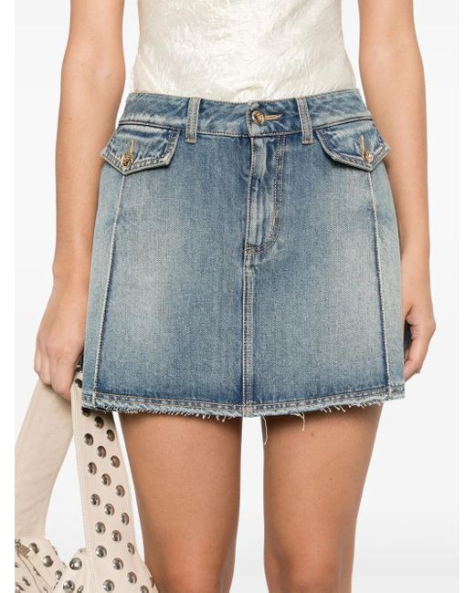 Alexander McQueen Blue Klassischer Jeans-Minirock