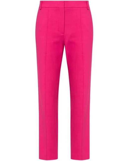 Ba&sh Pink Textured Tapered Trousers