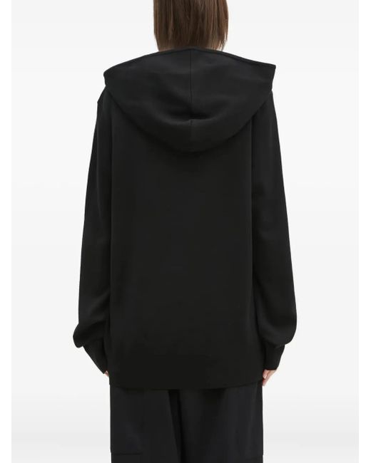 PANGAIA Black Balloon-Sleeve Hoodie