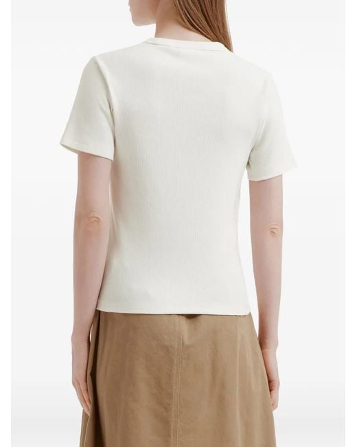 Chocoolate White T-Shirt À Logo Brodé