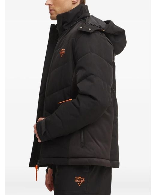 Guess Black Quilted Ski Jacket for men